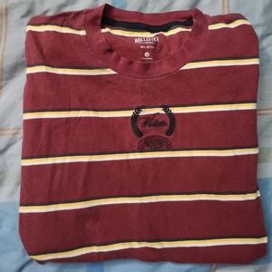 🍻2 For $15 🤝 Hollister Co. Men's Red and Yellow T-shirt